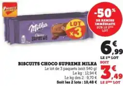 Super U Biscuits choco supreme milka offre