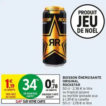 Intermarché Rockstar boisson énergisante original offre