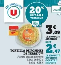 Super U Tortilla de pommes de terre u offre
