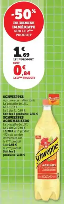 Super U Schweppes offre