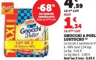 Super U Gnocchi a poeler lustucru offre