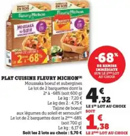 Super U Plat cuisine fleury michon offre