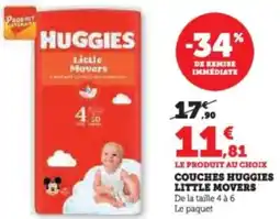 Super U Couches huggies little movers offre