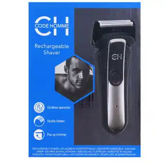 Action Rasoir électrique code homme offre