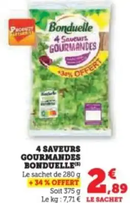 Super U 4 saveurs gourmandes bonduelle offre