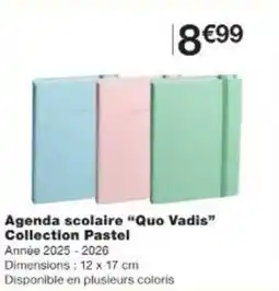 Monop' Agenda scolaire "Quo Vadis" Collection Pastel offre