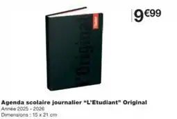 Monop' Agenda scolaire journalier "L'Etudiant” Original offre