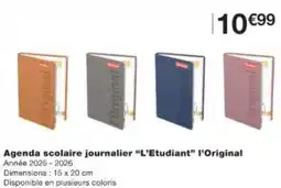 Monop' Agenda scolaire journalier "L'Etudiant" l'Original offre
