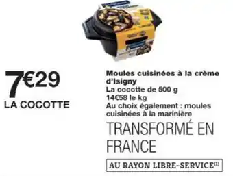 Monop' Moules cuisinées à la crème d'Isigny offre