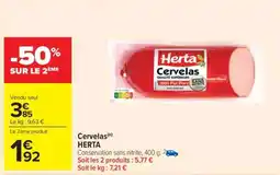 Carrefour Market Cervelas, Herta offre