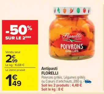 Carrefour Market ANTIPASTI FLORELLI offre
