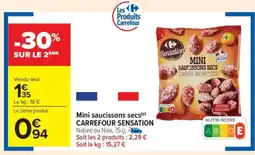Carrefour Market Mini Saucissons Secs Carrefour Sensation offre