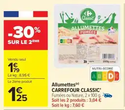 Carrefour Market ALLUMETTES CARREFOUR CLASSIC offre