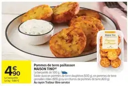 Carrefour Market Pommes de terre paillasson MAISON TINO offre