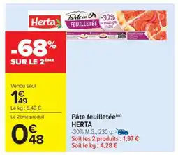 Carrefour Market Pâte feuilletée HERTA offre