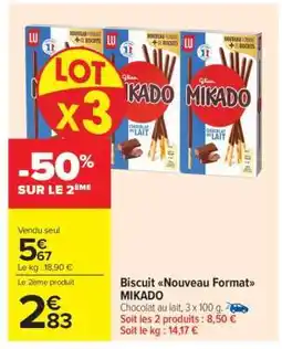 Carrefour Market Biscuit Nouveau Format MIKADO offre