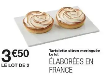 Monop' Tartelette citron meringuée offre