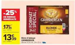 Carrefour Market Bière d'Abbaye GRIMBERGEN offre