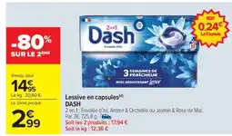 Carrefour Market Lessive en capsules DASH offre