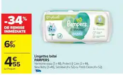 Carrefour Market LINGETTES BÉBÉ “PAMPERS” offre