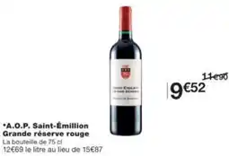 Monop' A.O.P. Saint-Émillion Grande réserve rouge offre