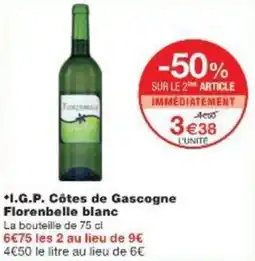 Monop' I.G.P. Côtes de Gascogne Florenbelle blanc offre