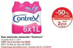 Monop' Eau minérale naturelle Contrex offre
