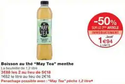 Monop' Boisson au thé May Tea menthe offre
