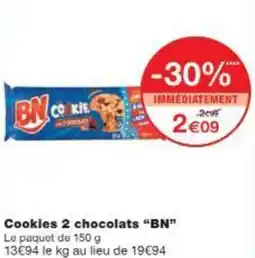 Monop' Cookies 2 chocolats BN offre