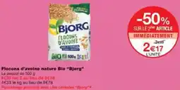 Monop' Flocons d'avoine nature Bio Bjorg offre