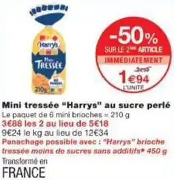 Monop' Mini tressée Harrys au sucre perlé offre