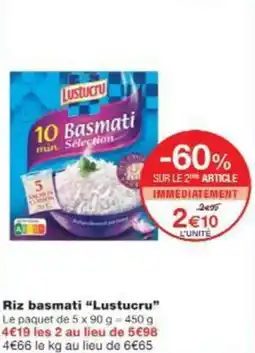 Monop' Riz basmati Lustucru offre