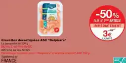 Monop' Crevettes décortiquées ASC Delpierre offre