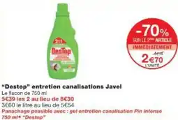 Monop' Destop entretien canalisations Javel offre