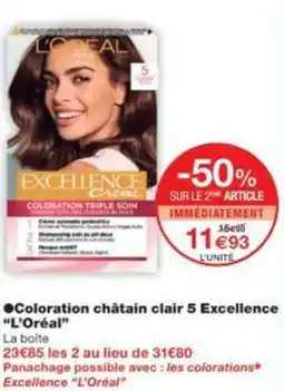 Monop' Coloration châtain clair 5 Excellence L'Oréal offre