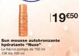 Monop' Sun mousse autobronzante hydratante Nuxe offre