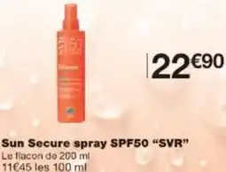 Monop' Sun Secure spray SPF50 SVR offre