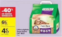 Carrefour Drive Cat - litière végétale smart pellets offre