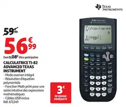 Auchan Calculatrice ti-82 advanced texas instrument offre
