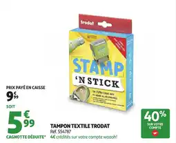 Auchan Tampon textile trodat offre