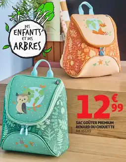 Auchan Sac goûter premium renard ou chouette offre