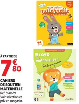 Auchan Cahiers de soutien maternelle offre