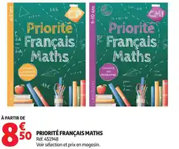 Auchan Priorité français maths offre