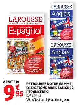 Auchan Retrouvez notre gamme de dictionnaires langues étrangères offre