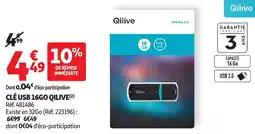 Auchan Clé usb 16go qilive offre