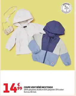 Auchan Coupe vent bébé inextenso offre
