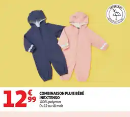 Auchan Combinaison pluie bébé inextenso offre