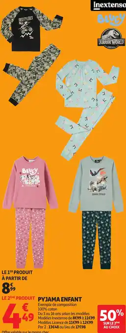 Auchan pyjama enfant offre