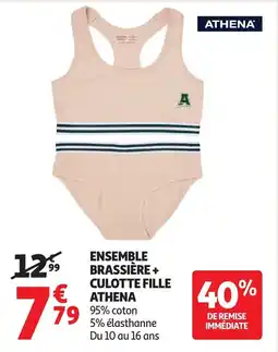 Auchan Ensemble brassière + culotte fille athena offre