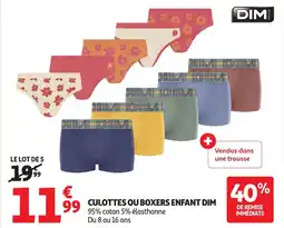 Auchan Culottes ou boxers enfant dim offre
